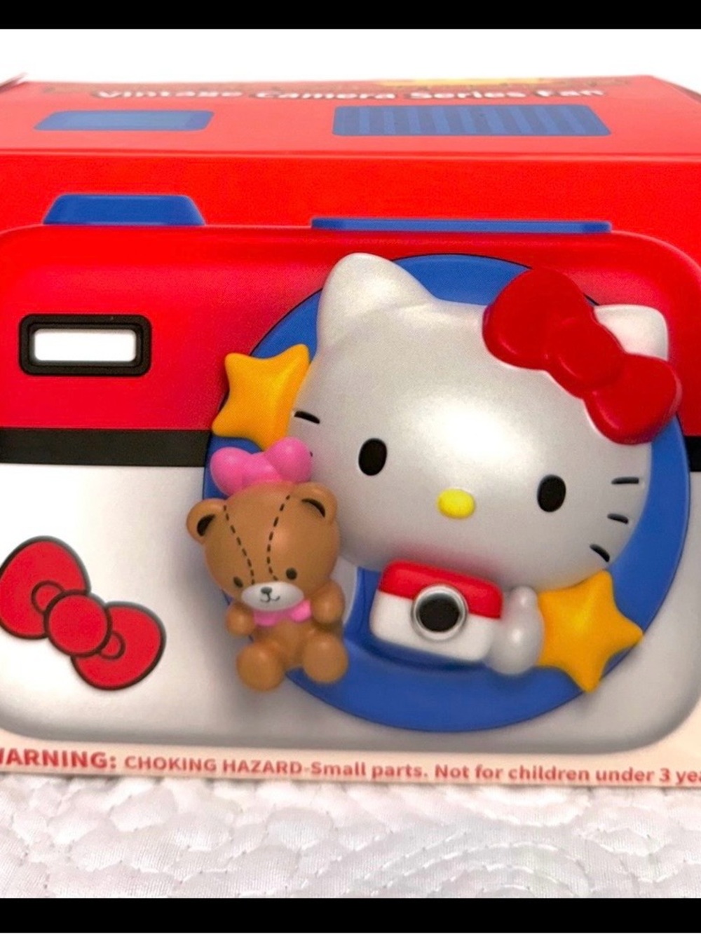 Hello Kitty Silver, Red & Blue Toy Camera with Teddy